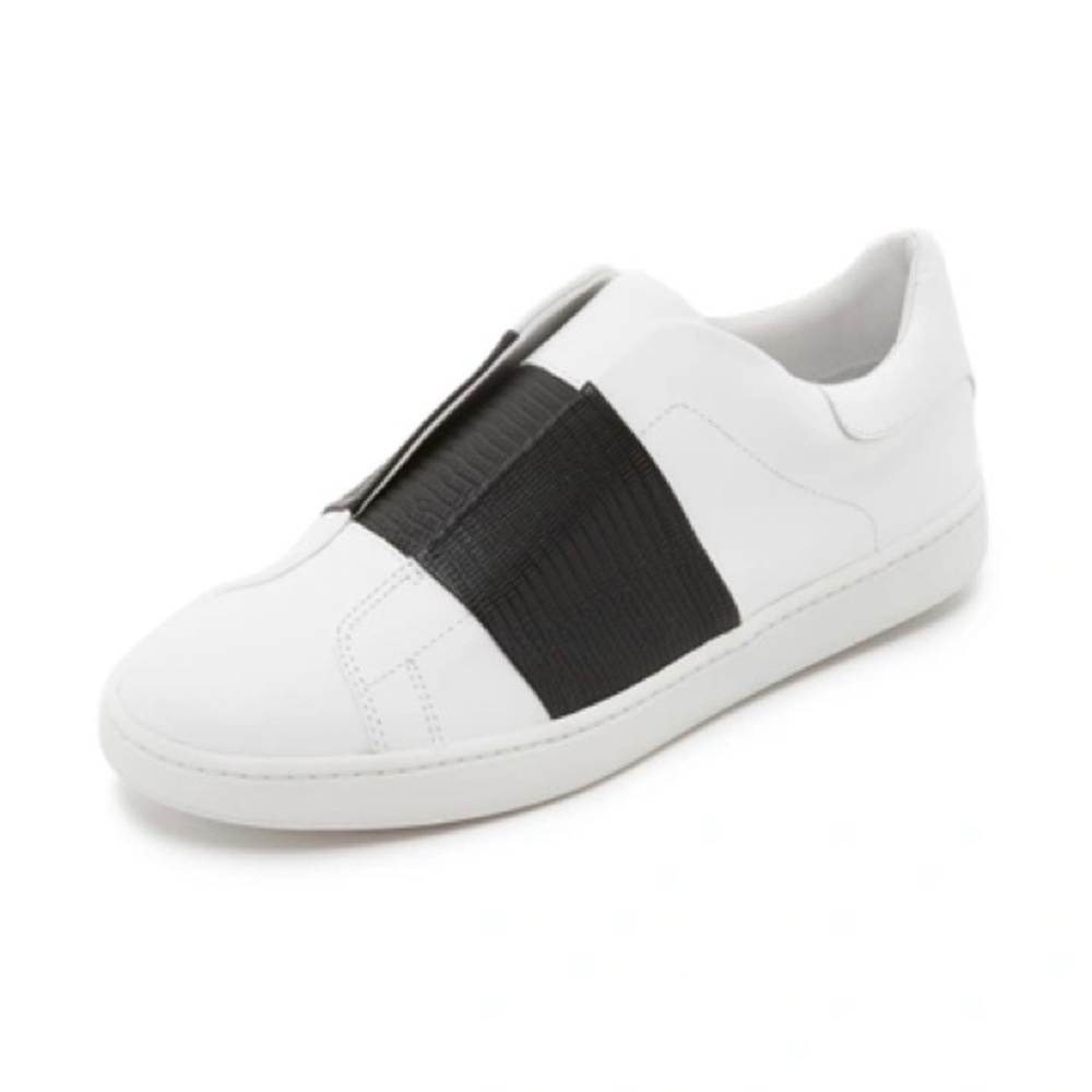 Vince Vista lizard embossed slip on leather sneakers